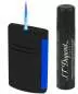 Preview: S.T. Dupont MaxiJet Fluo blau schwarz matt Feuerzeug + Gas