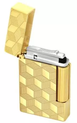 S.T. Dupont Initial gold Cube Feuerzeug