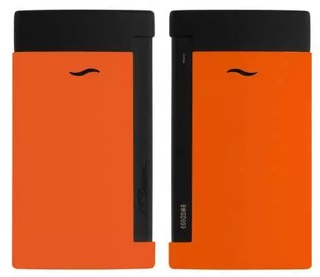 S.T. Dupont Feuerzeug Slim 7 Fluo orange schwarz