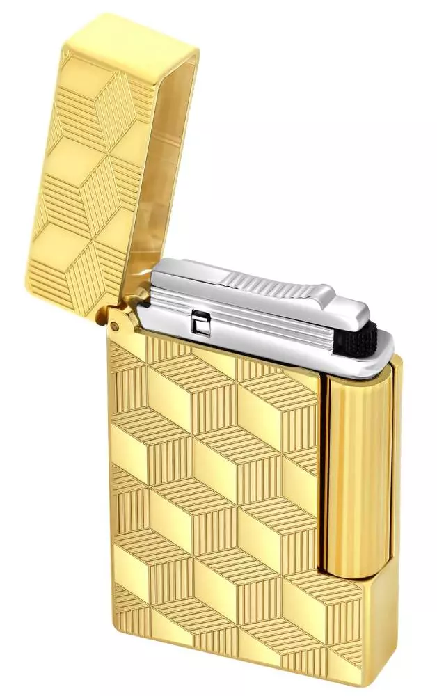 S.T. Dupont Initial gold Cube Feuerzeug
