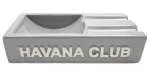 Havana Club Zigarrenascher Secundo Keramik grau glänzend 2 Ablagen 18x9x4cm
